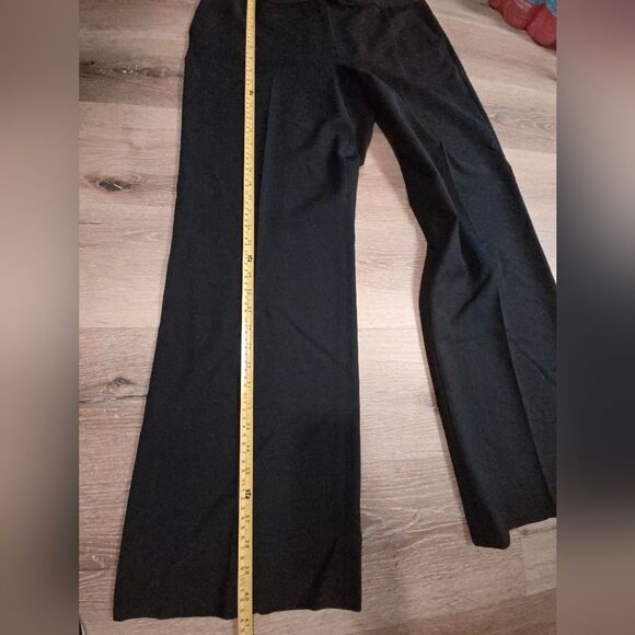 Talbots Black Wide Leg Pants High-Rise Flare - Picture 4 of 9